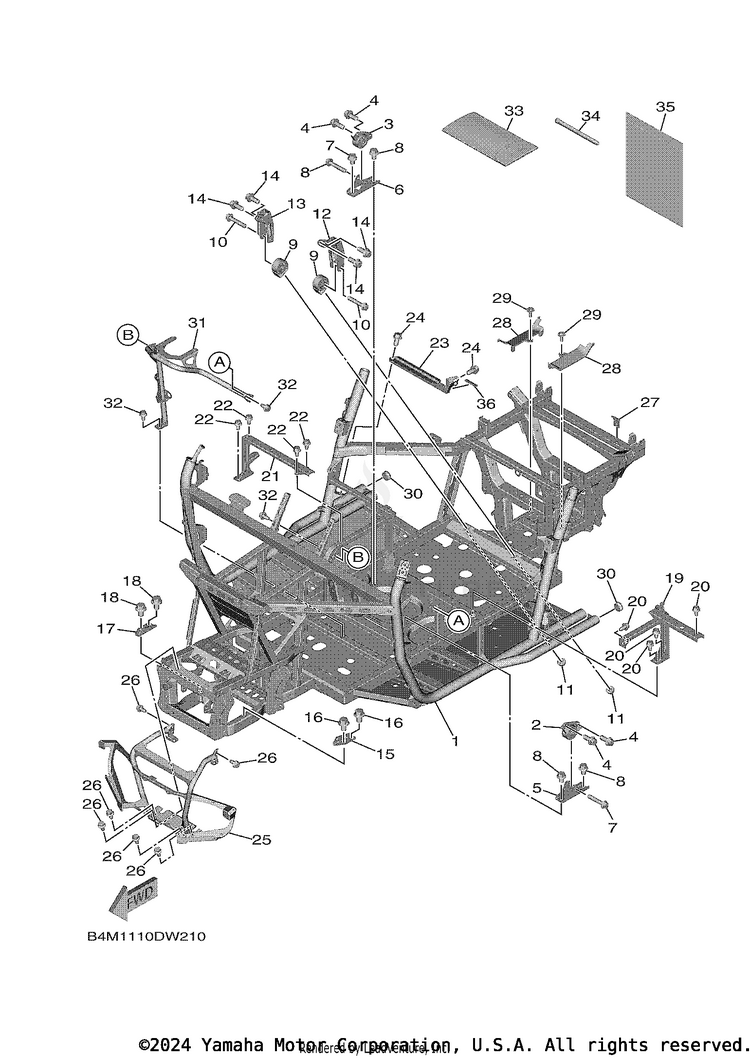 Frame WOLVERINE RMAX 2 - YXE10WPAMS - 2021 Schematic