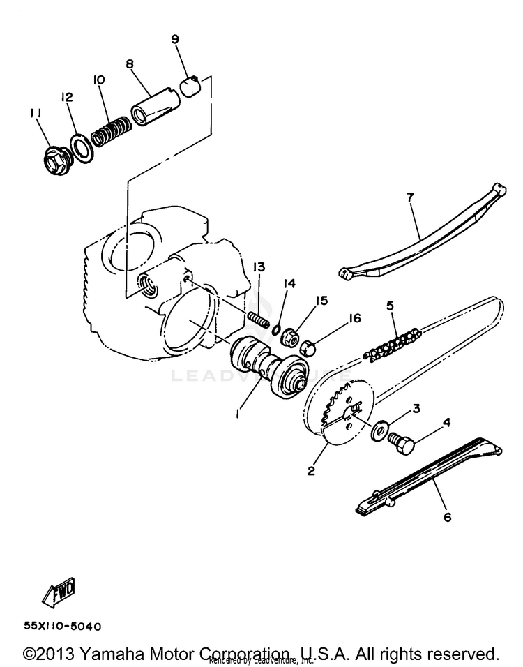Camshaft - Chain Schematic