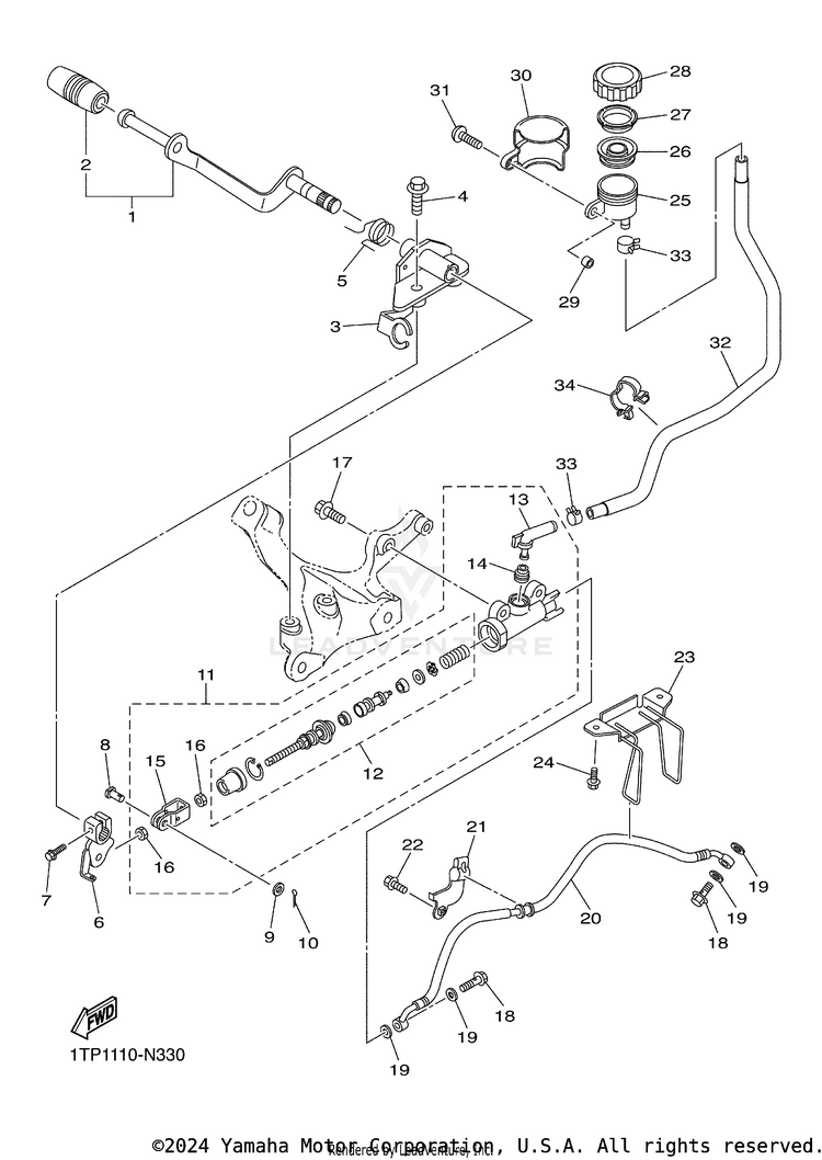 Rear Master Cylinder Schematic