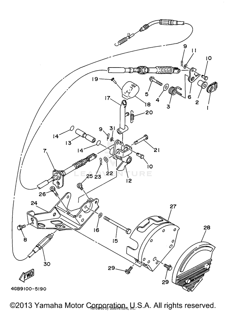 Shift Shaft Schematic