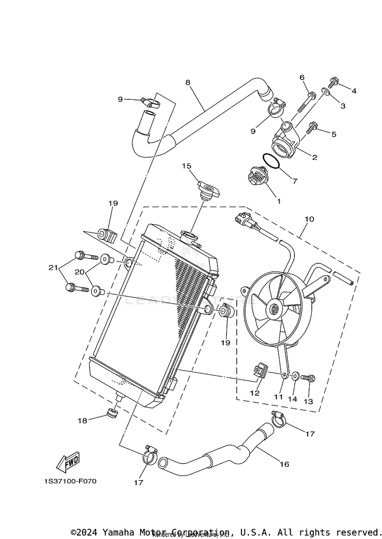 Radiator Hose RAPTOR 700 SPECIAL EDITION - YFM70RSEY - 2009 Schematic