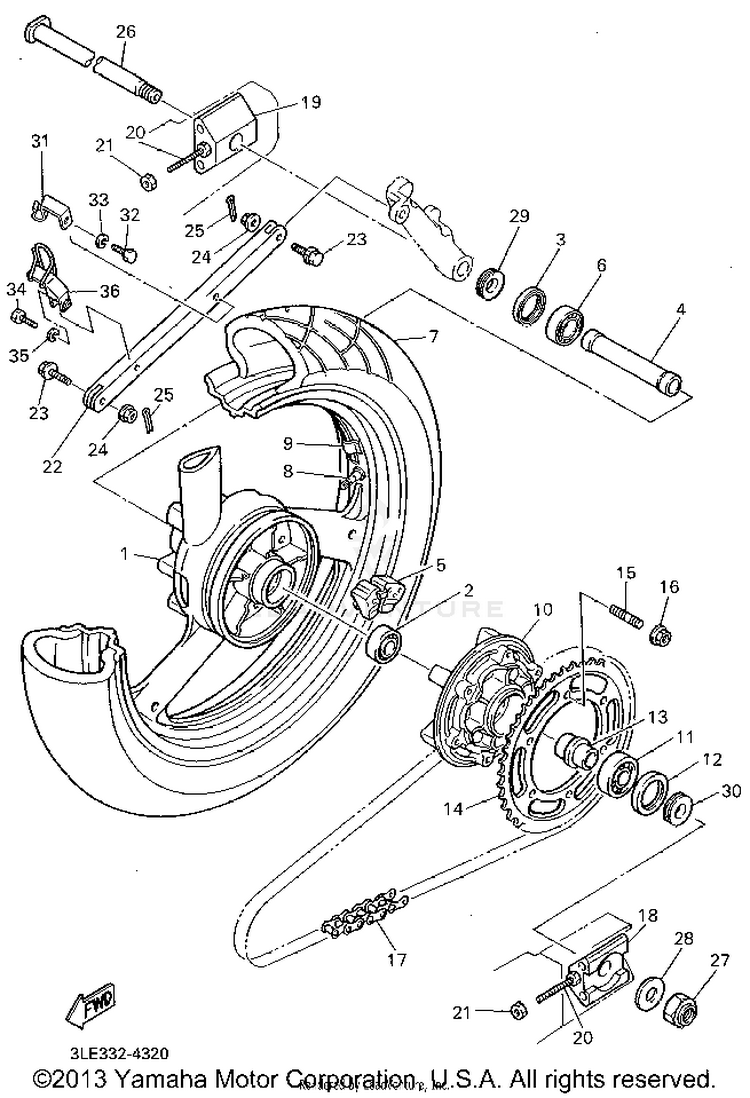 Rear Wheel Schematic