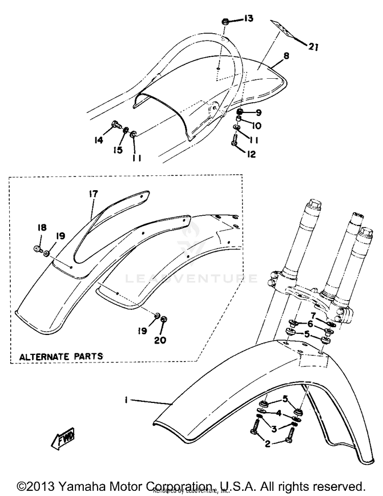 Front Fender Schematic