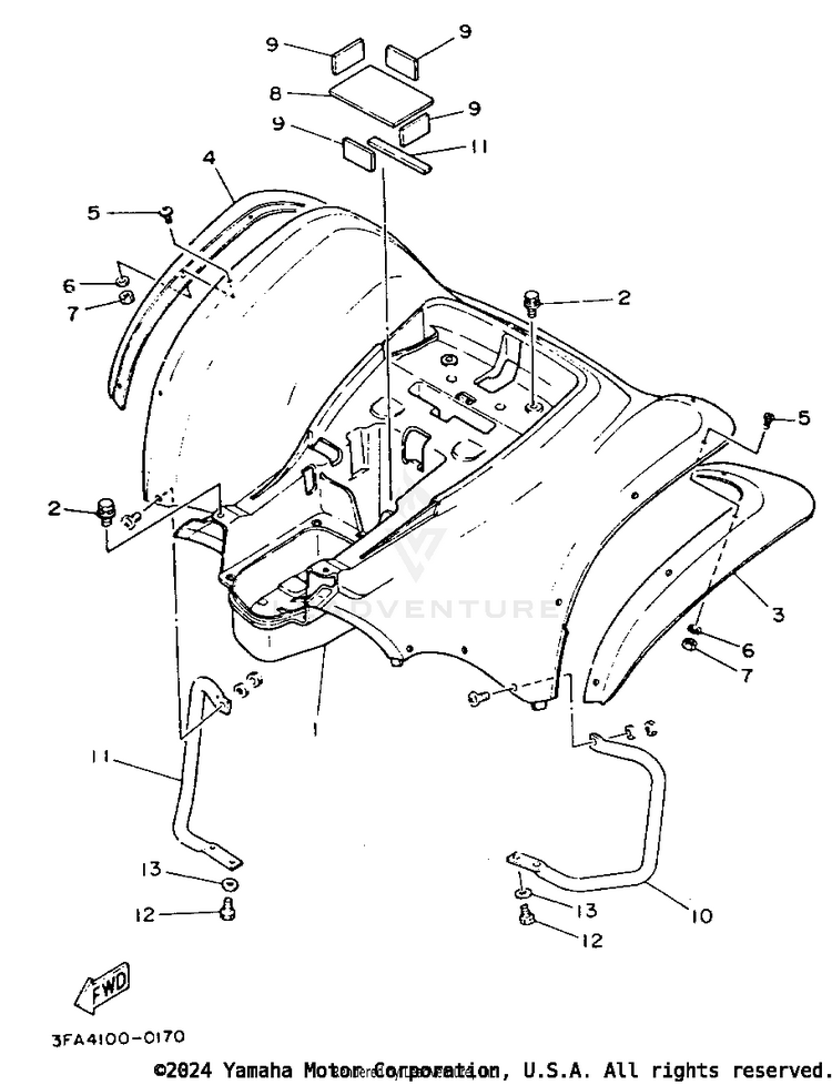 Rear Fender Schematic