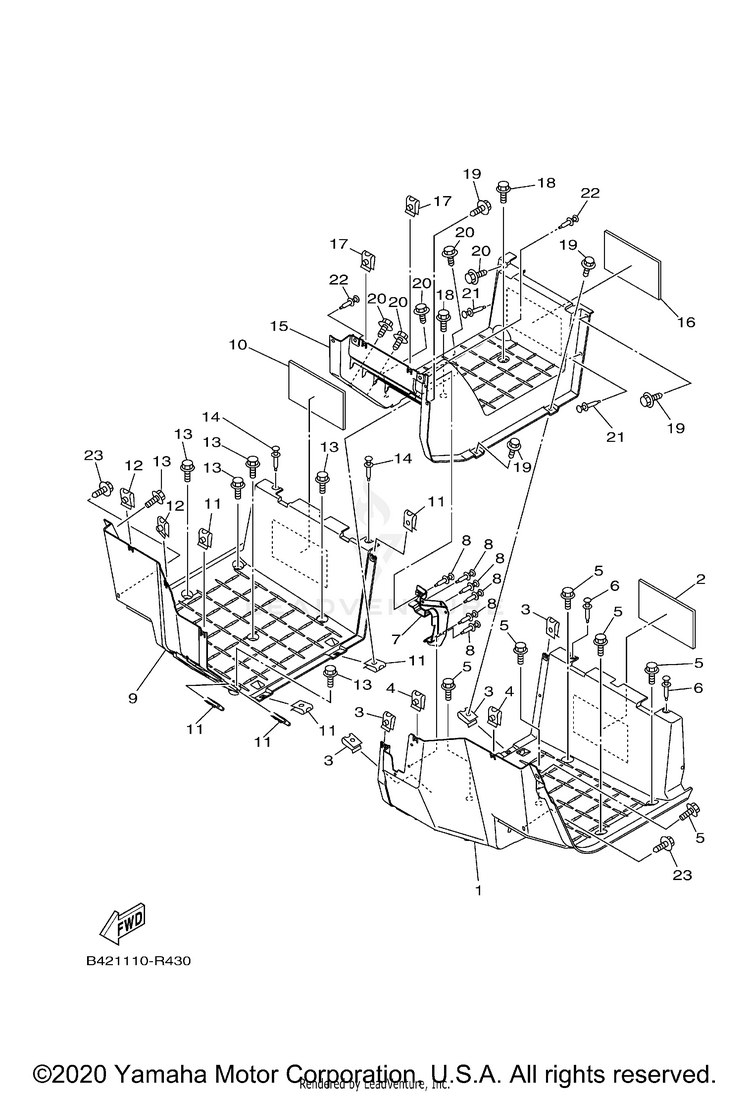 Stand Footrest VIKING - YXM70VDXLR - 2020 Schematic