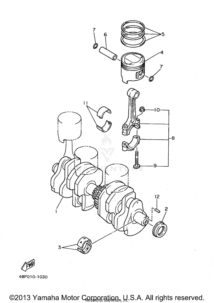 Crankshaft Piston Schematic