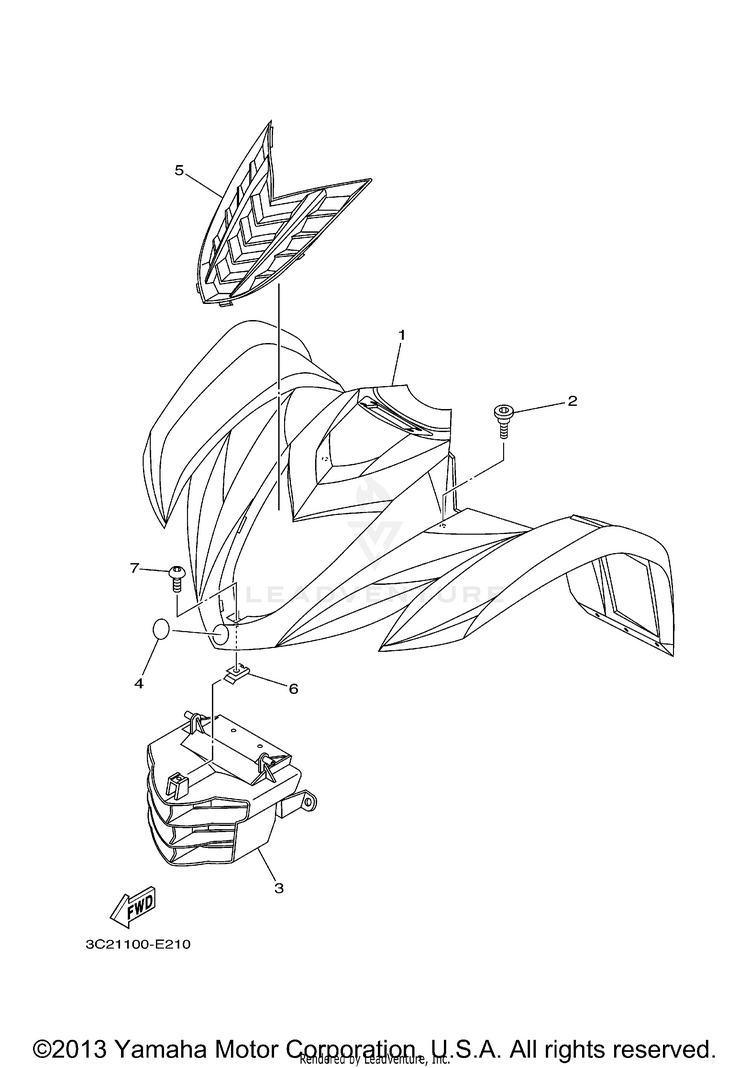 Front Fender Schematic