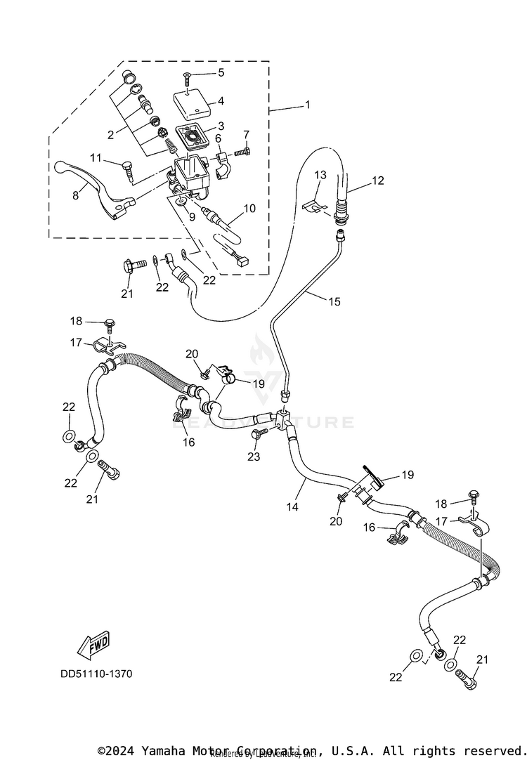 Front Master Cylinder Schematic