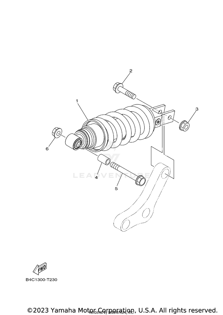Rear Suspension MT07 - MT07MCB - 2021 Schematic