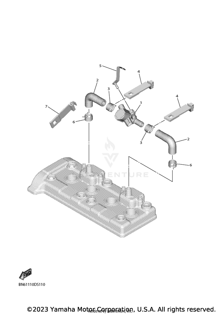 Air Induction System YZFR6 - YZFR6L1CB - 2020 Schematic