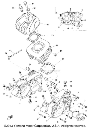 Crankcase - Cylinder Schematic