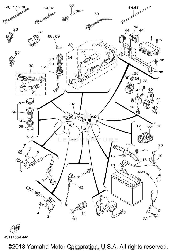 Electrical 1 BIG BEAR 400 4WD HUNTER - YFM40FBHX - 2008 Schematic