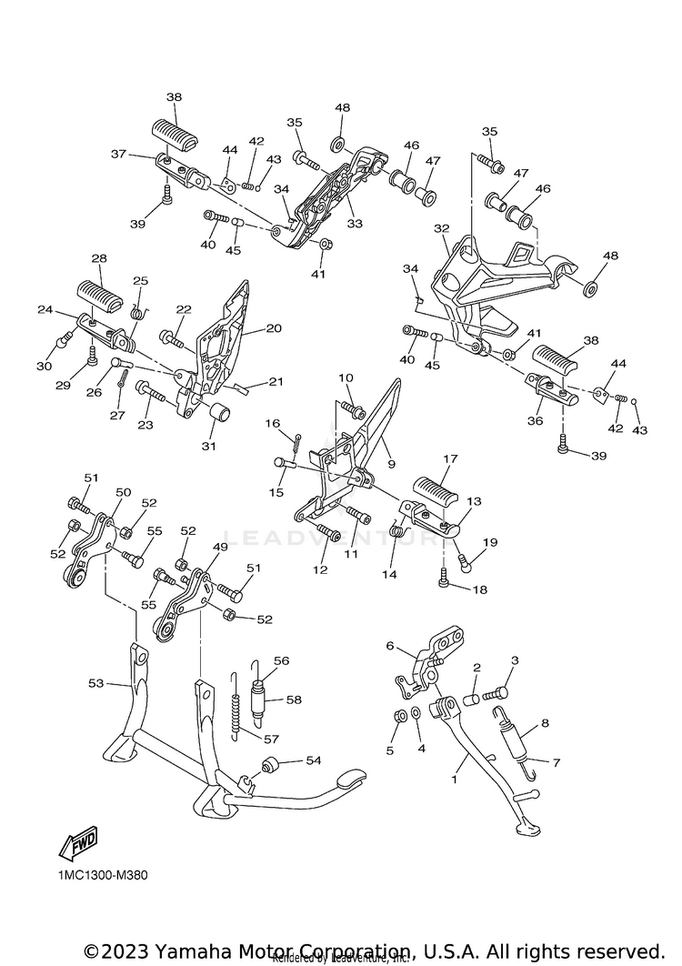 Stand & Footrest Schematic