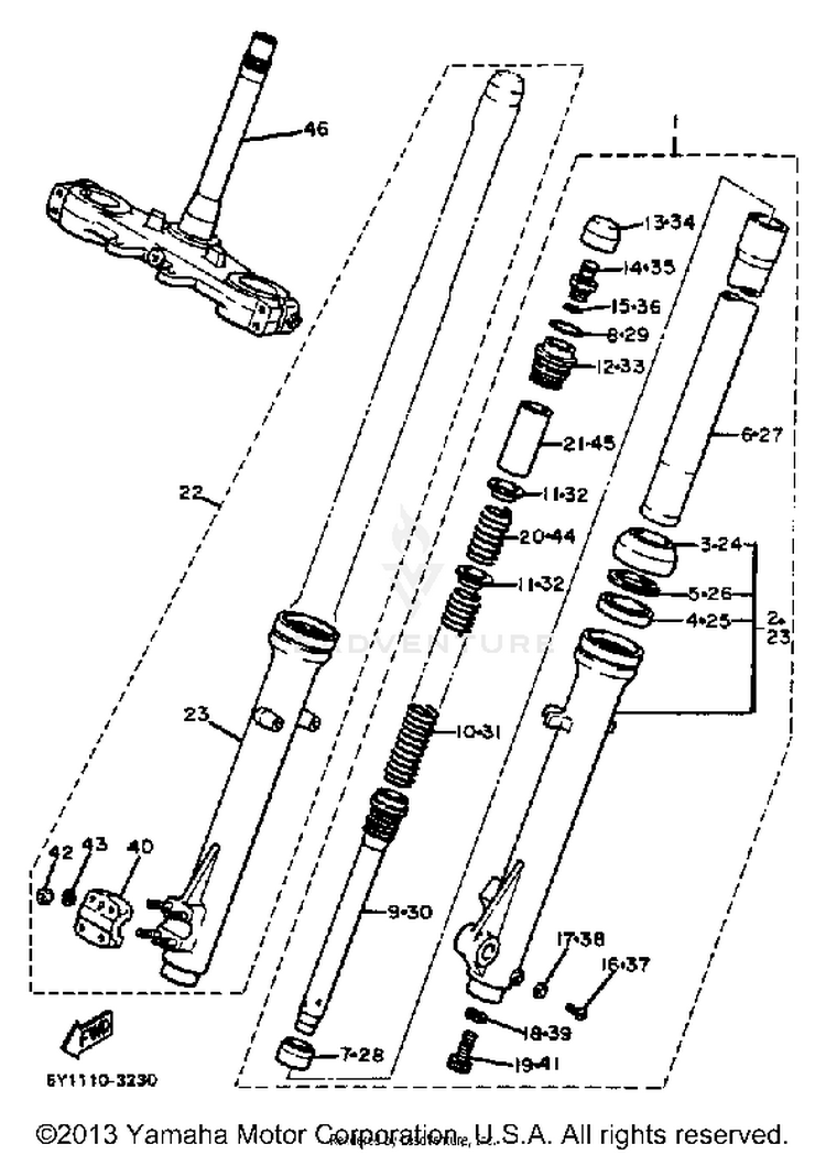 Front Fork Schematic