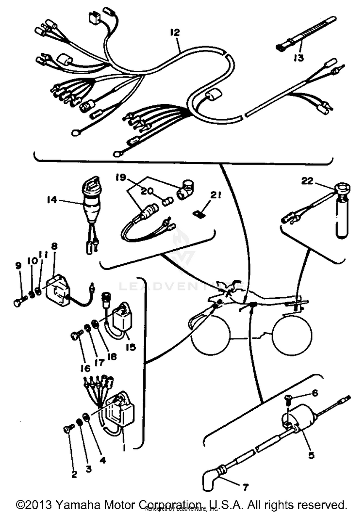 Electrical 1 BLASTER - YFS200B_MN - 1991 Schematic