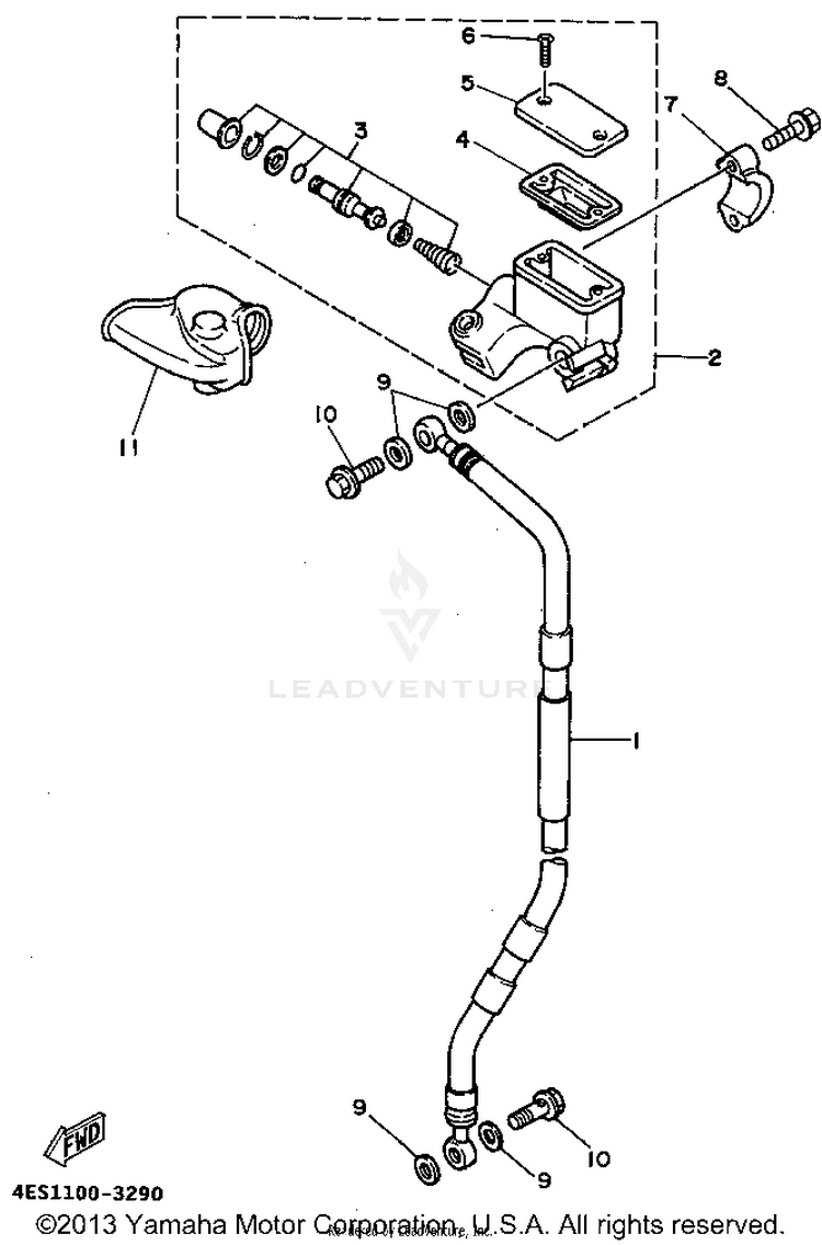 Front Master Cylinder Schematic