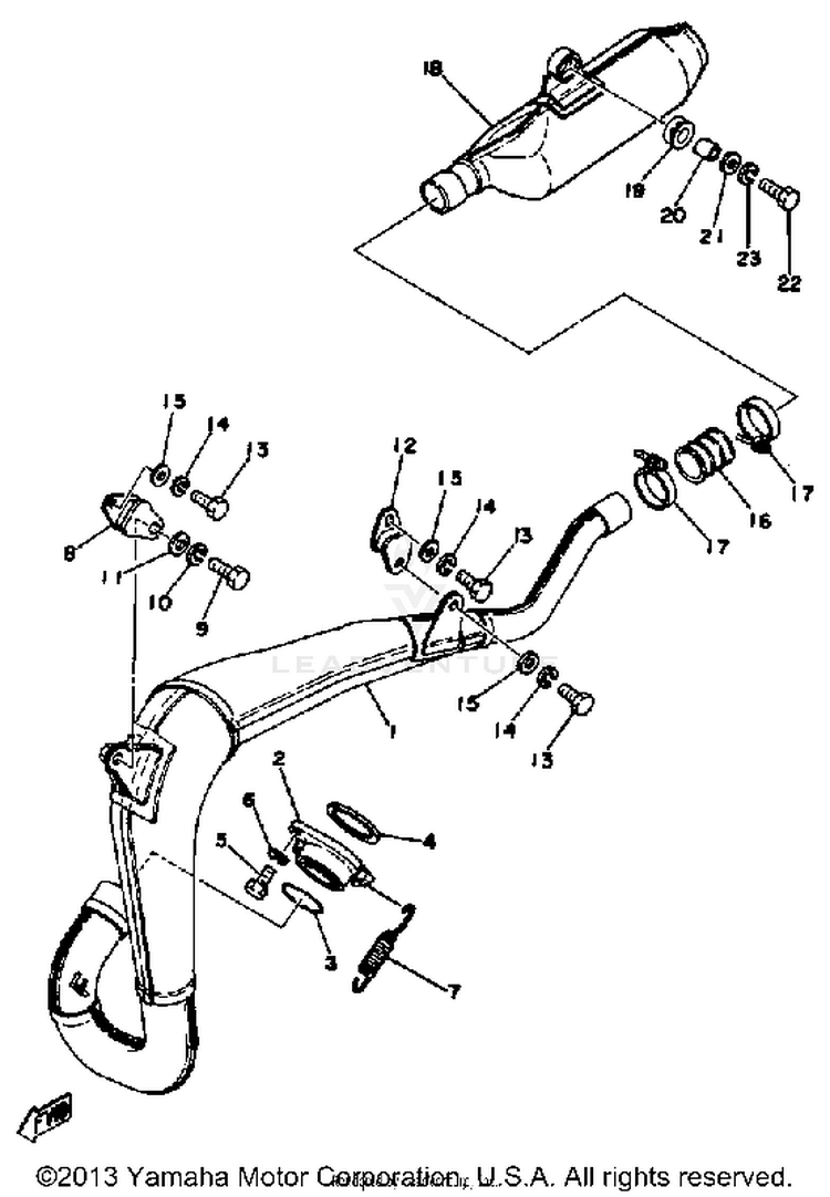 Exhaust Yz400d E Schematic