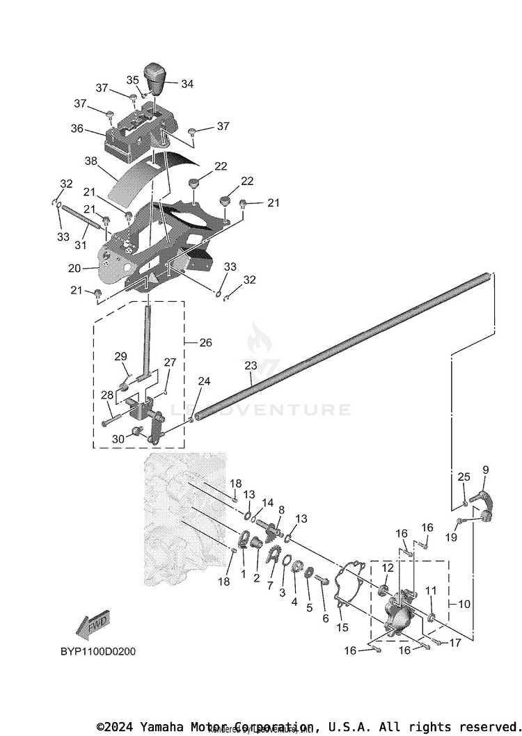 Shift Shaft Schematic