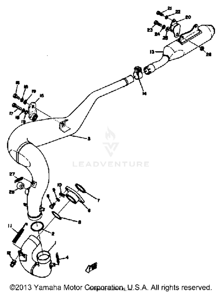 Exhaust Yz400c Schematic