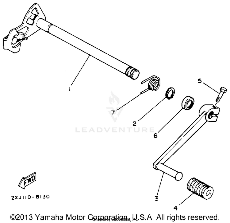 Shift Shaft BLASTER - YFS200E_MN - 1993 Schematic