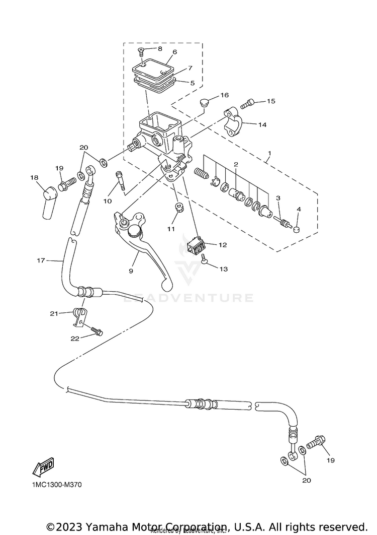 Front Master Cylinder 2 Schematic