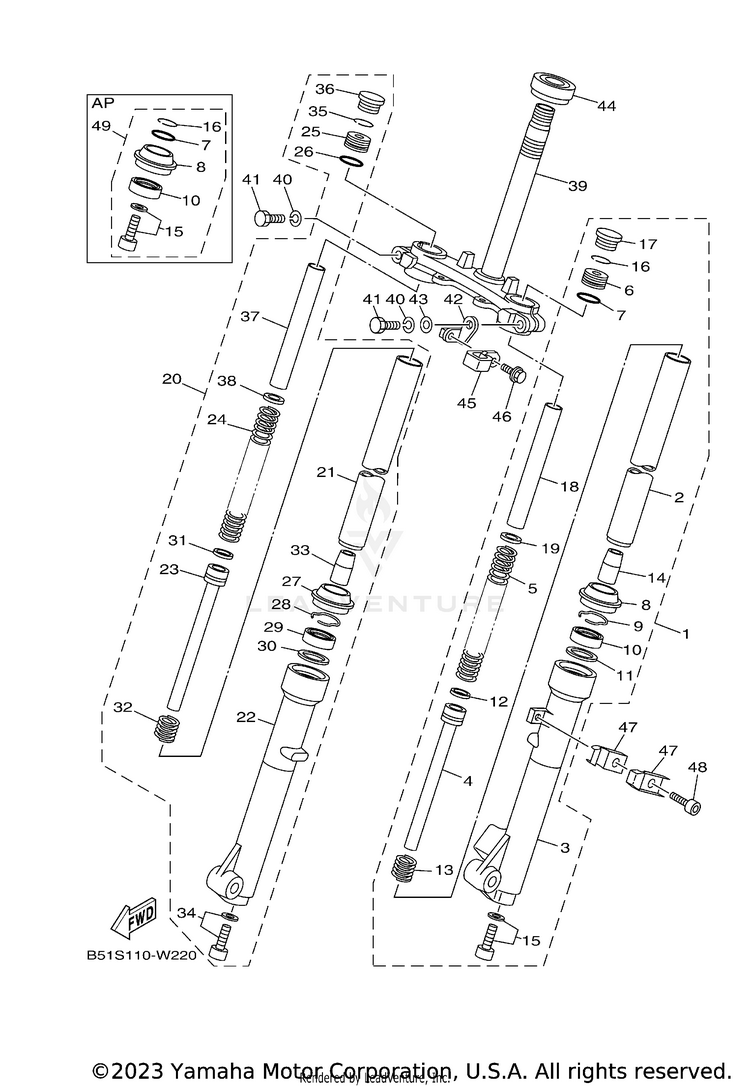 Front Fork Schematic