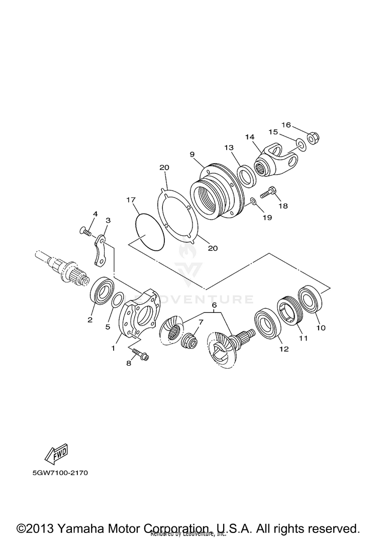 Middle Drive Gear Schematic