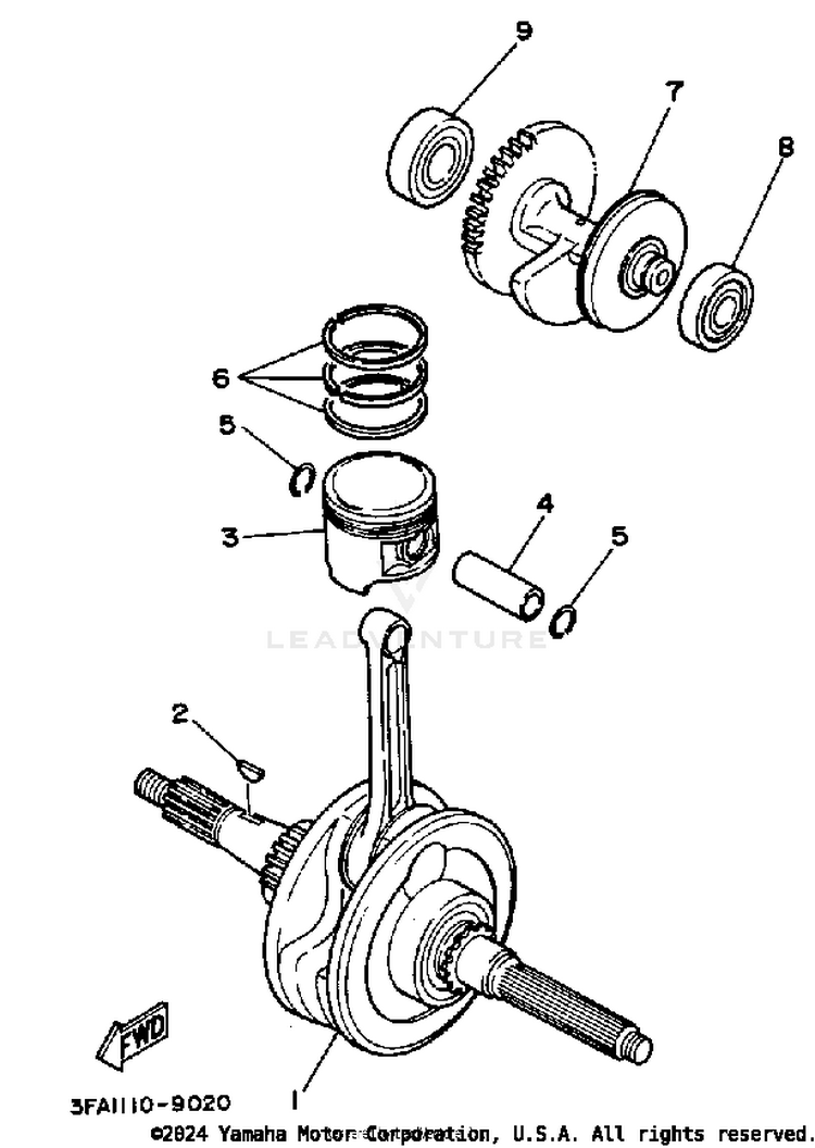 Crankshaft - Piston Schematic