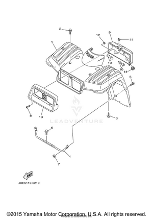Front Fender Schematic