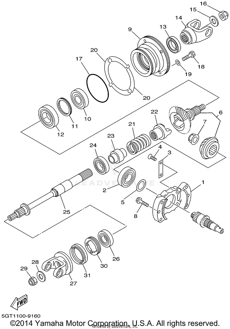 Middle Drive Gear Schematic