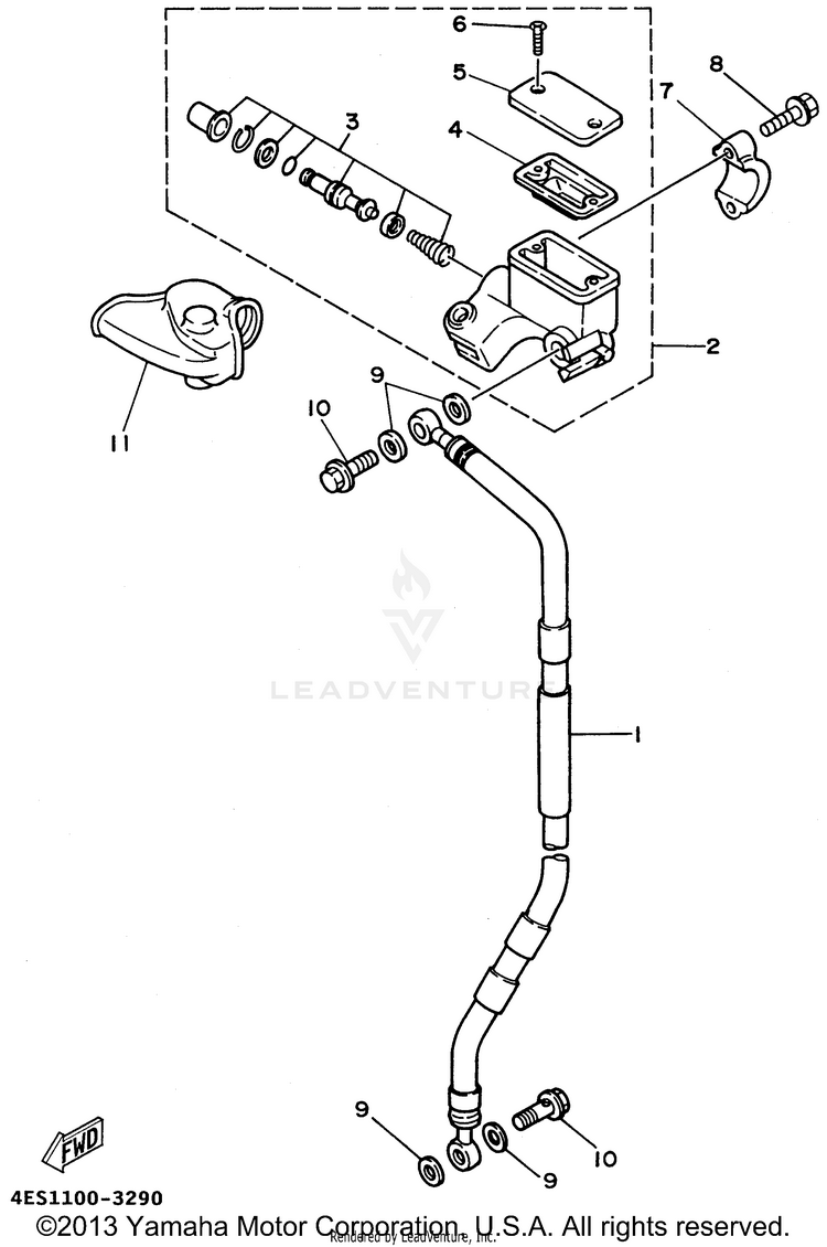 Front Master Cylinder Schematic