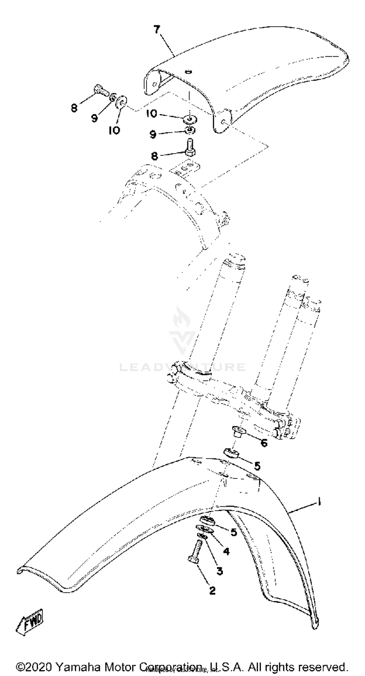 Front Fender - Rear Fender Schematic
