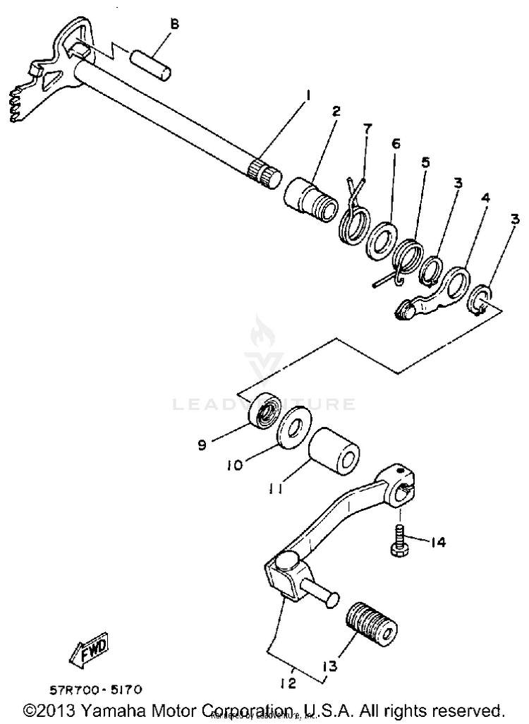 Shift Shaft Schematic