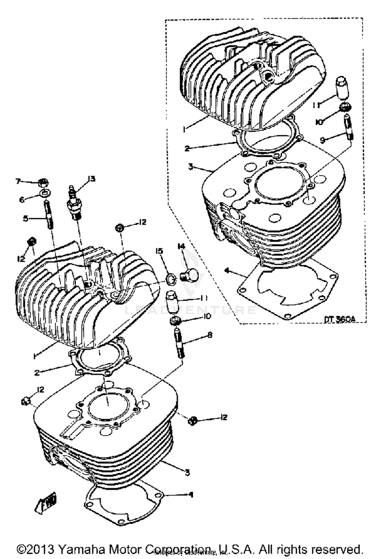 Cylinder Head Cylinder Schematic