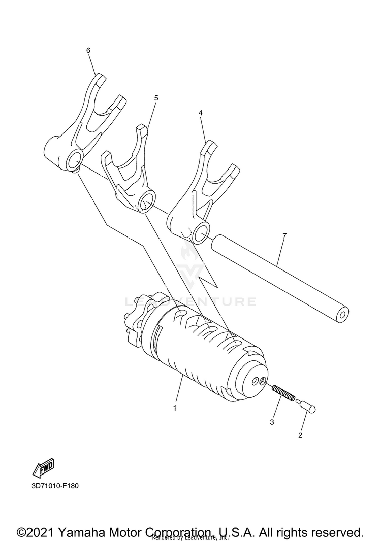 Shift Cam Fork Schematic