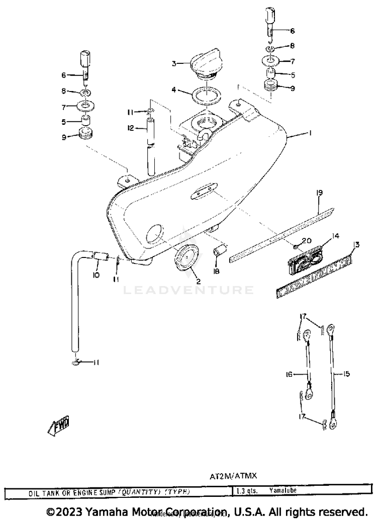 Oil Tank AT2M - 1972 Schematic
