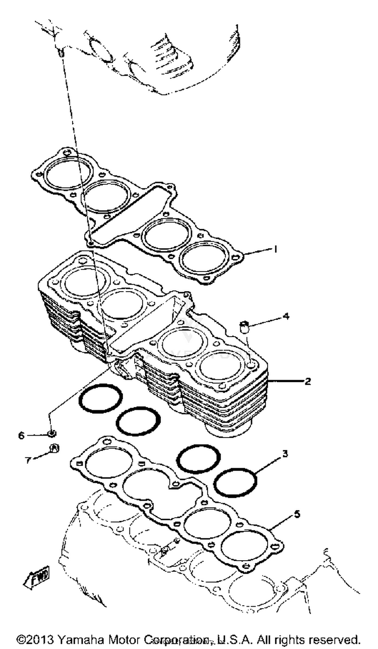 Cylinder XS1100SH - 1981 Schematic