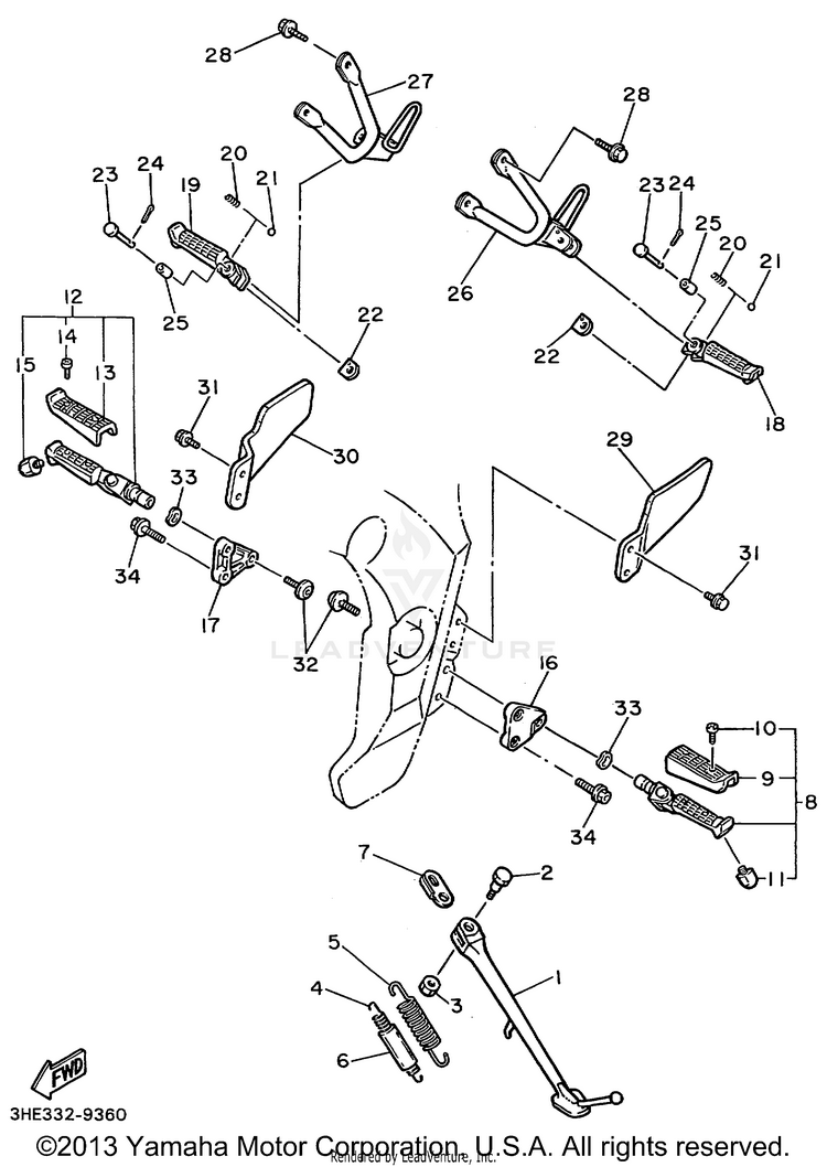 Stand Footrest Schematic