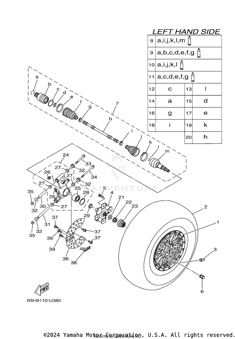 Rear Wheel Schematic