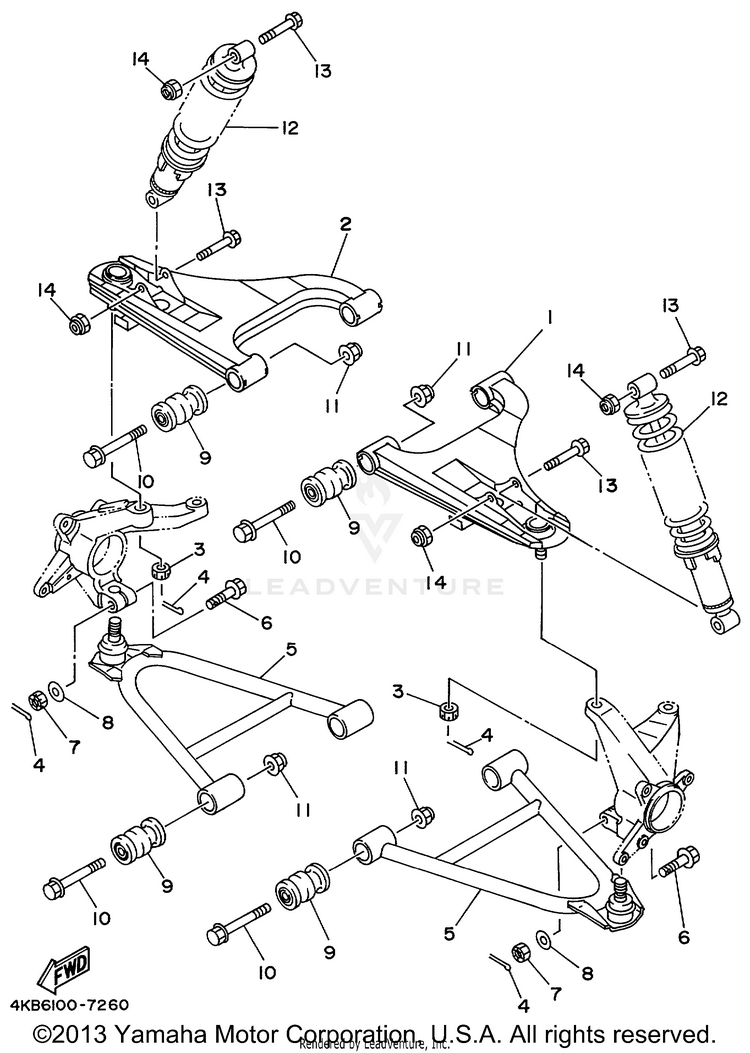 Front Suspension Wheel Schematic