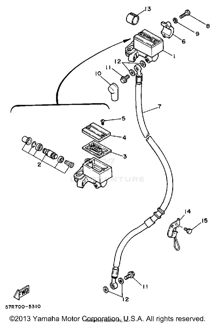 Front Master Cylinder Schematic