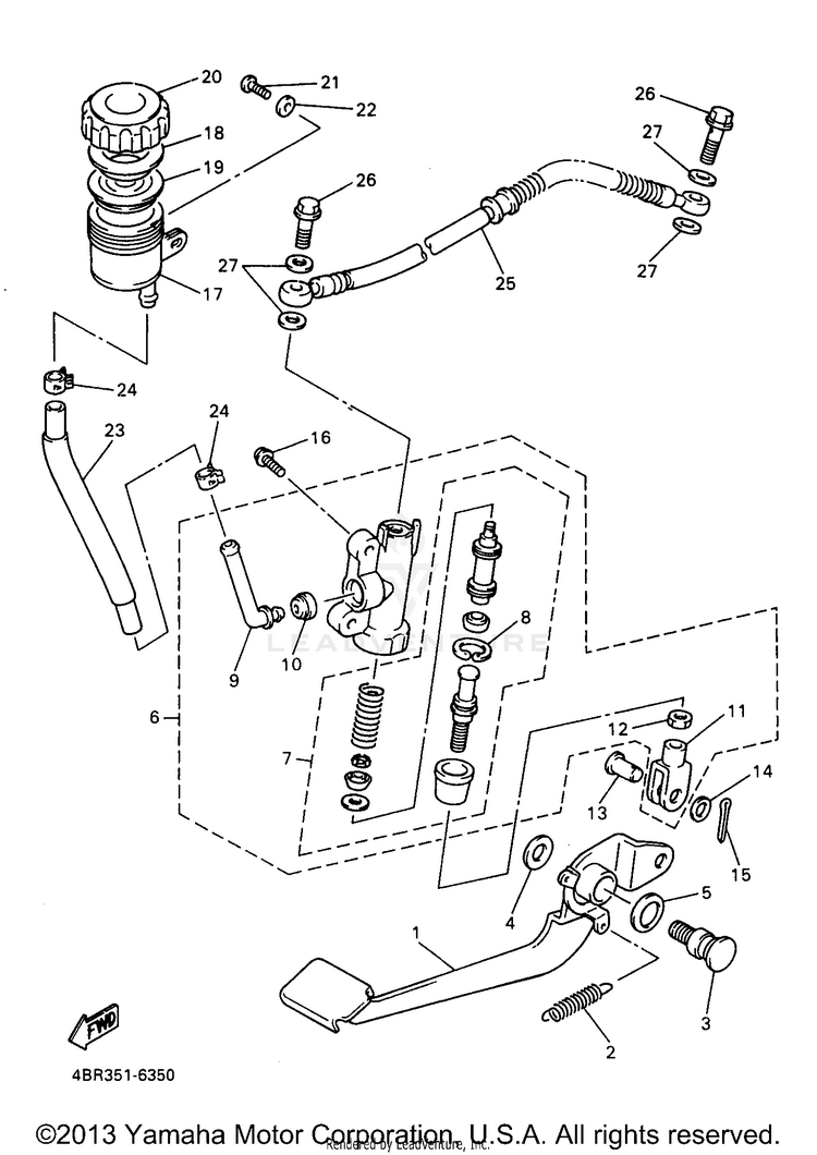 Rear Master Cylinder Schematic
