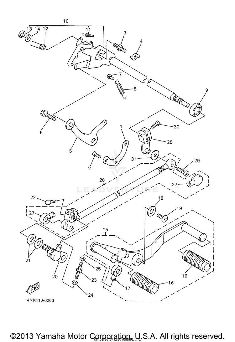 Shift Shaft Schematic
