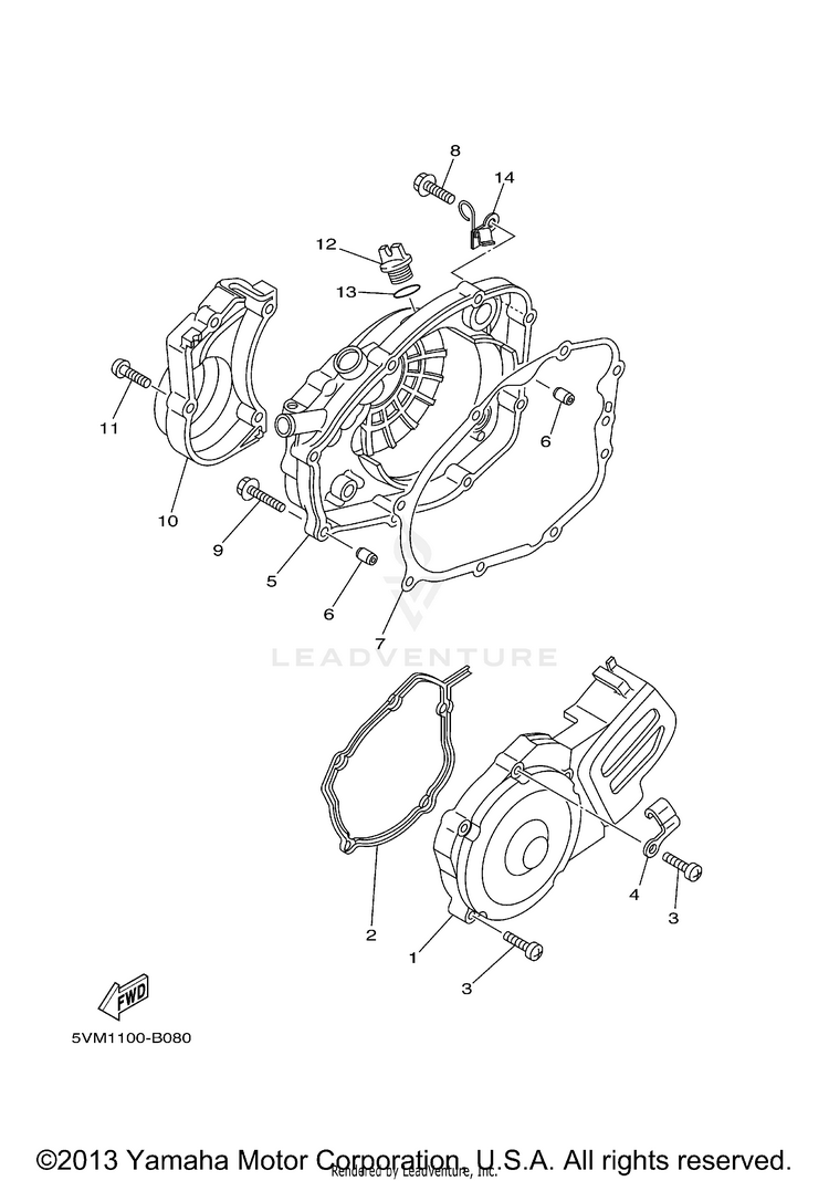 Crankcase Cover 1 Schematic