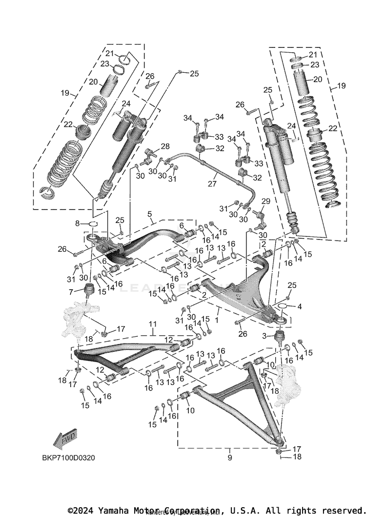 Front Suspension & Wheel Schematic