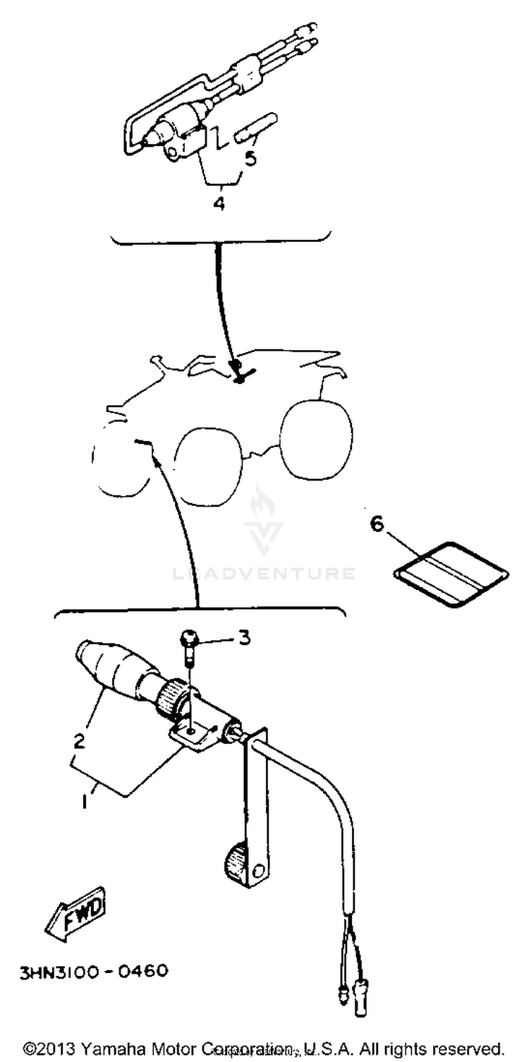 Electrical 2 (Alternate Parts) BIG BEAR 4WD (ME & NH Only) - YFM350FWE_MNH - 1993 Schematic