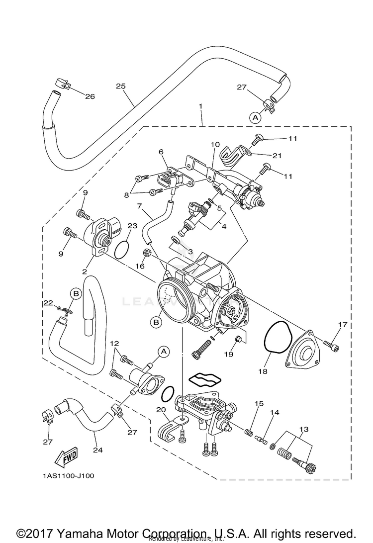 Throttle Body Assy 1 Schematic