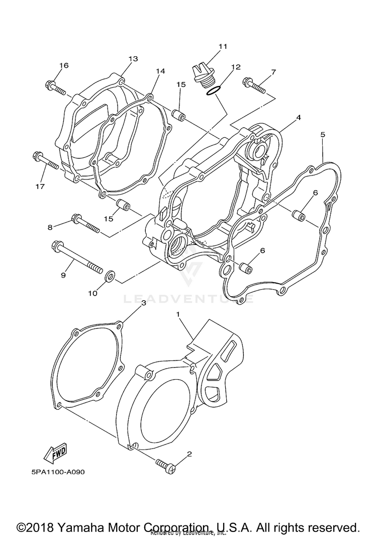 Crankcase Cover 1 Schematic