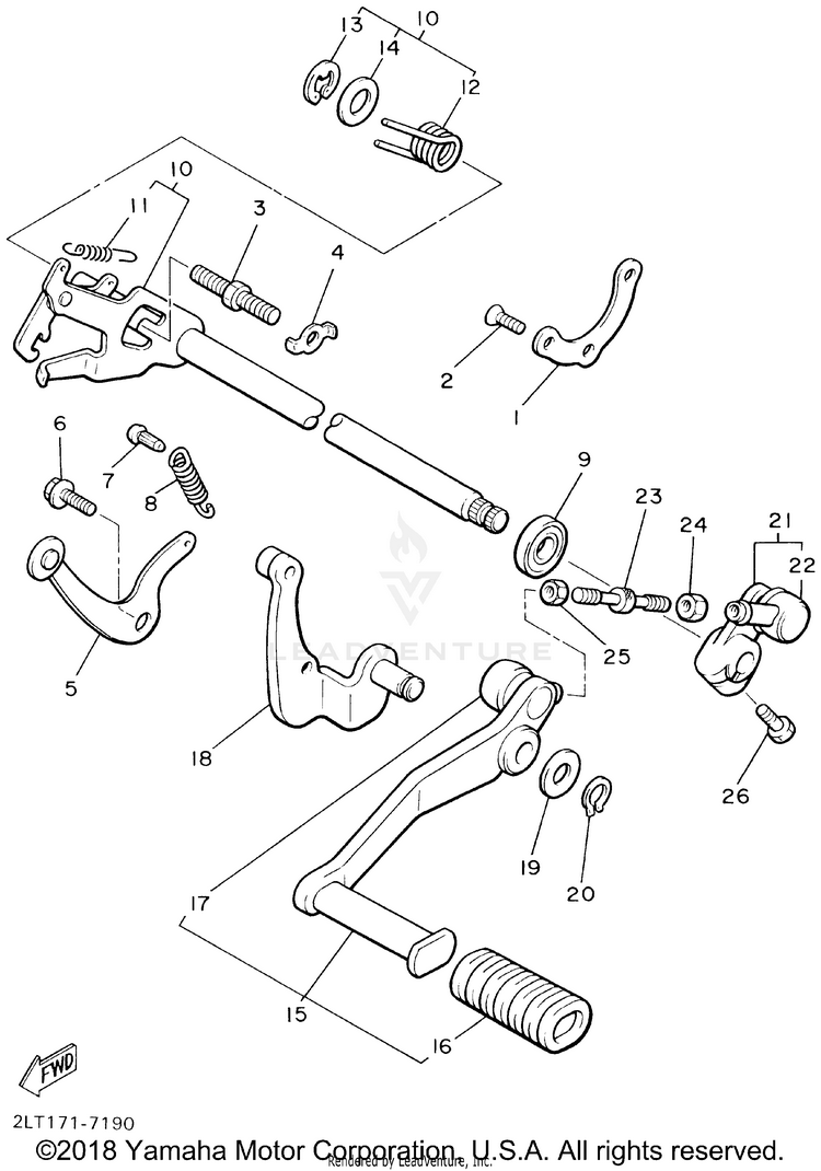 Shift Shaft V-MAX - VMX1200PC - 2002 Schematic