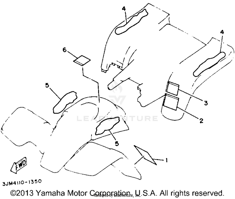 Emblem Label BLASTER - YFS200D_MN - 1992 Schematic